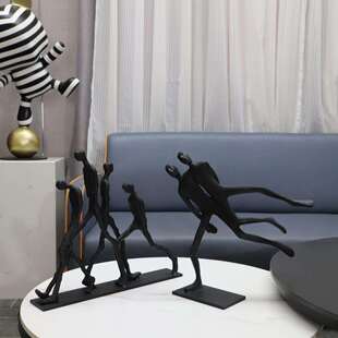 欧式 轻奢铁抽象人物件书板房客厅铸卧室摆玄0972关样房办公室家居