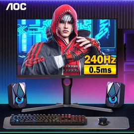 aoc25英寸显示器240hz电脑，屏幕24g2sp小钢炮1k高刷ips屏电竞144hz