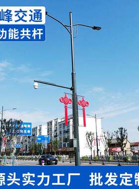 交通信号灯杆综合共杆组合杆智能监控用杆十字路口红绿灯多功能杆