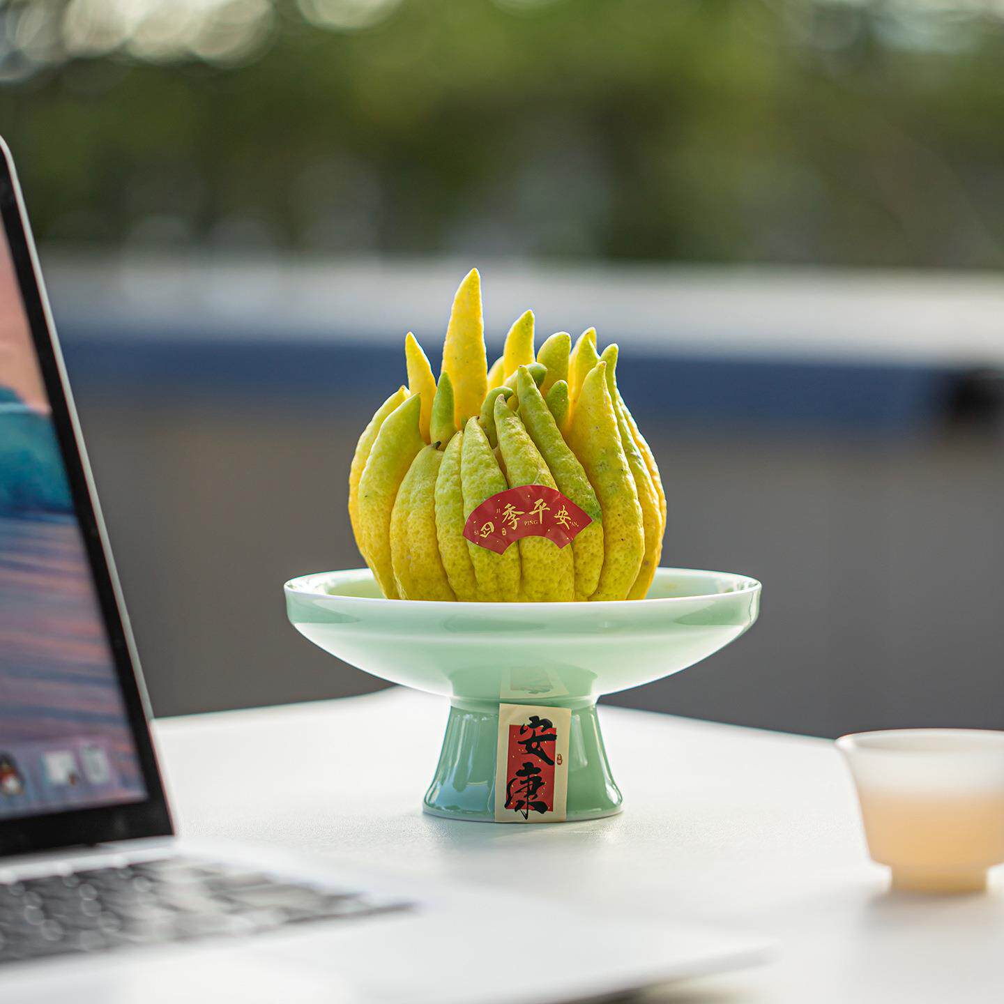 中式糕点托盘高脚盘点心茶点盘陶瓷复古老式高足干果水果盘坚果碟