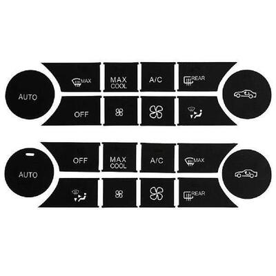 A/C Button Stickers Kit Dash Repair Decal Replacement for
