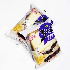 3+2紫米面包奶酪味酱夹心三明治三层切片软吐司黑米早餐5小包北京