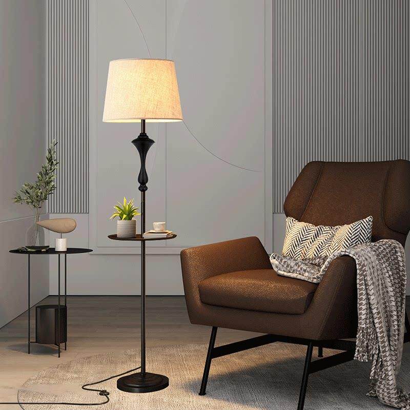 落地灯客厅沙发旁带茶几简约创意卧室床头氛围装饰台灯ins风北欧