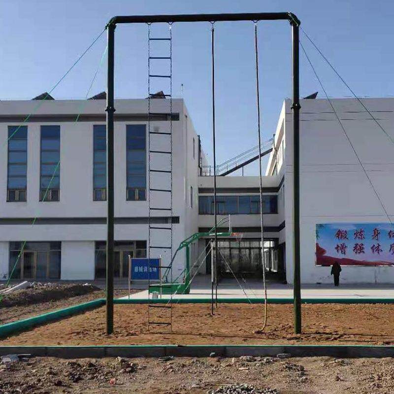 拓展体能训练攀爬架攀登架户外爬绳爬杆爬软梯三合一室外器材