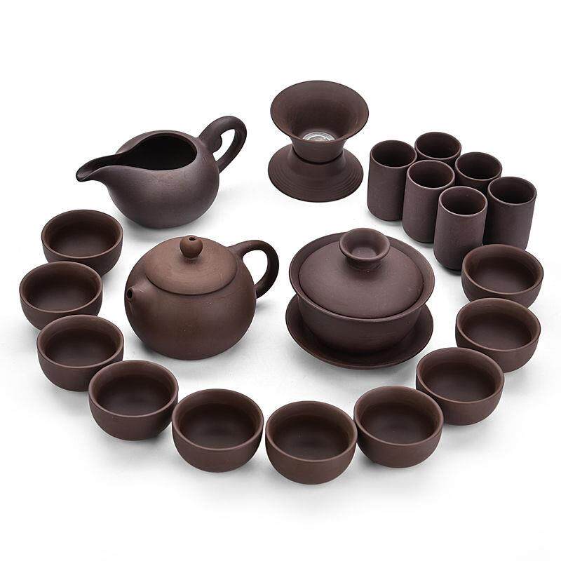茶杯套装特价紫砂功夫茶具青瓷哥窑整套汝窑陶瓷盖碗茶壶子大套组