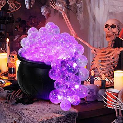 Halloween Purple Bubble Witch Jar Candy Jar Witch Bucket Bla