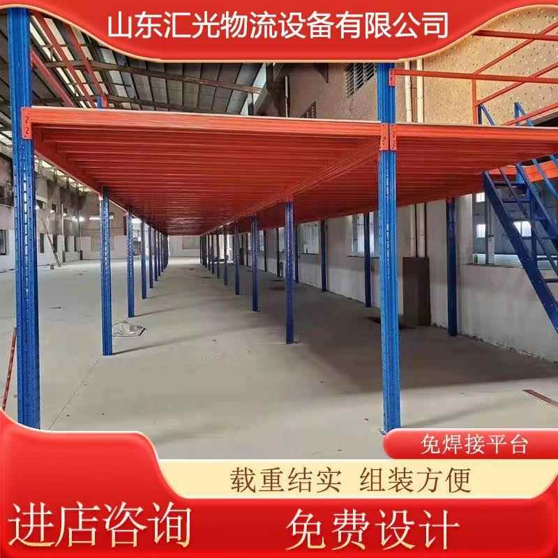 仓库房车间搭建阁楼式货架5免厂焊接组合式二层钢平台载INV0平0公