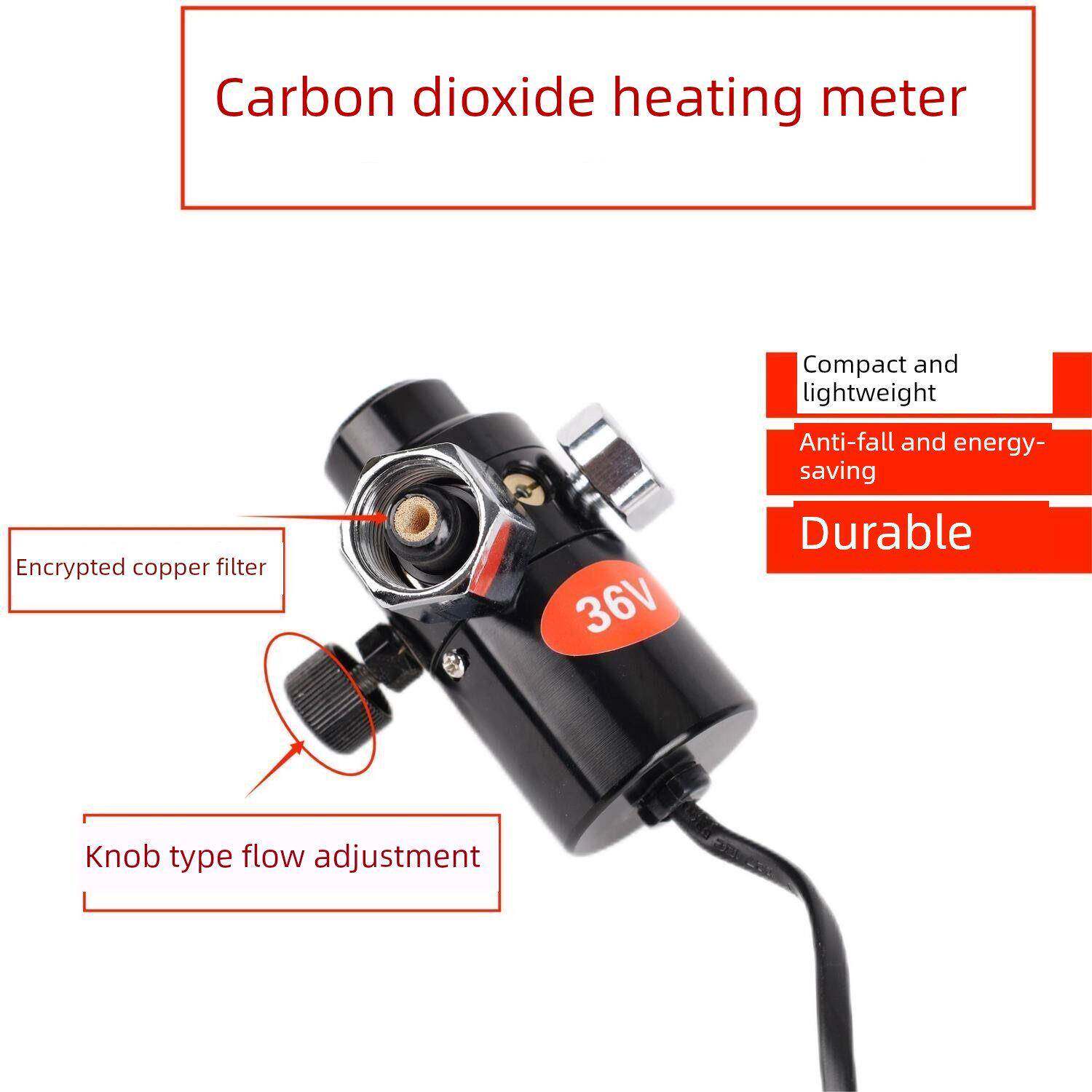 节能防摔二氧表CO2加热表二保焊机配件二氧化碳减压器36V220V省气