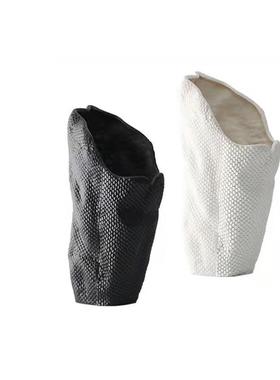 简约现代创意几何树脂鳞片花瓶北欧软装样板间花器客厅茶几装饰品