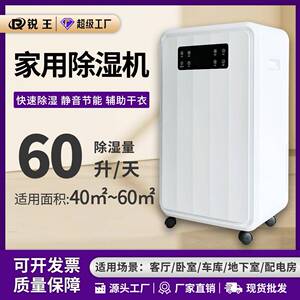 锐王60L除湿机家用抽湿机工业静音吸湿干燥机大功率别墅去湿干衣