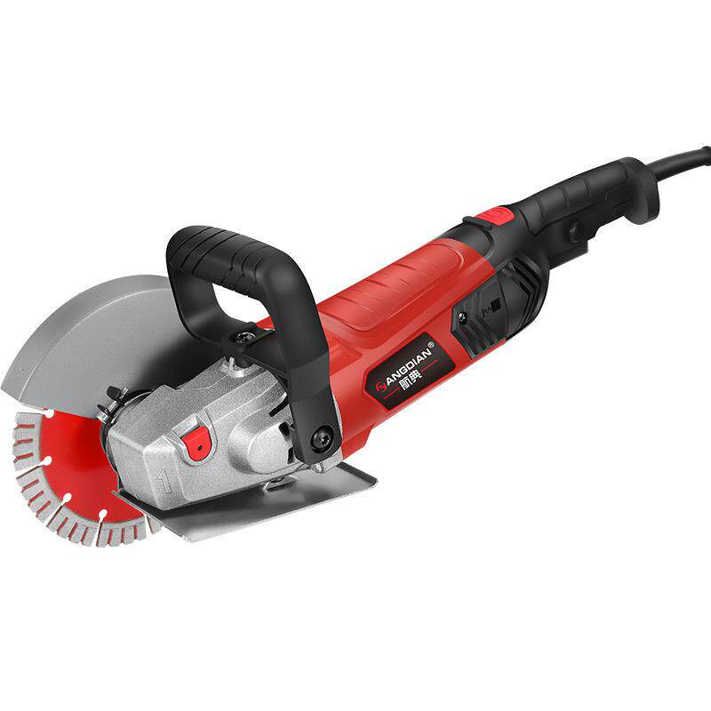 航典单片开槽机水电安装无尘线盒开孔器混凝土线槽带水切割机