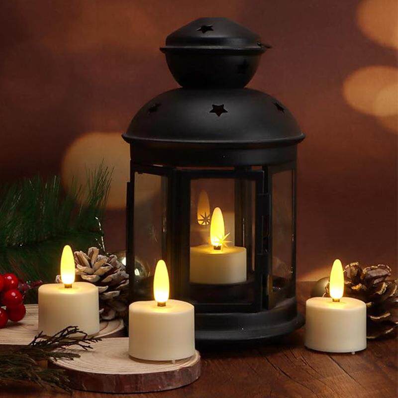 LED充电蜡烛灯闪烁定时遥控茶灯仿真塑料万圣节装饰氛围电子蜡烛