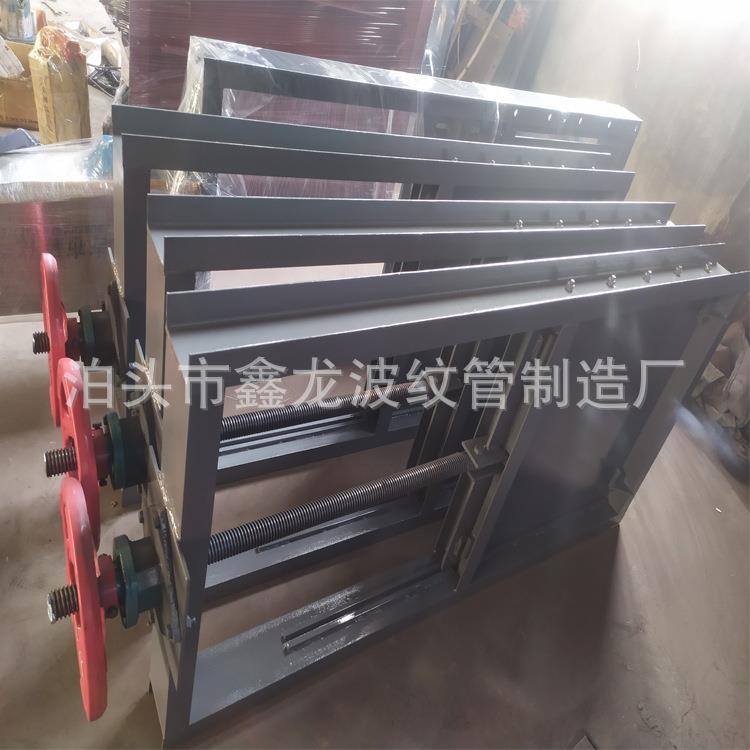 沟渠排污闸板阀 手动污水插板阀 方形碳钢截止闸门