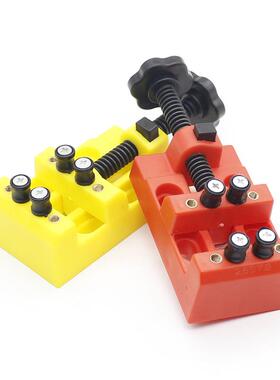 A小B工程UFL塑料八孔台钳 尼龙增夹强蓝色桌面具红黄白S黑橘色台