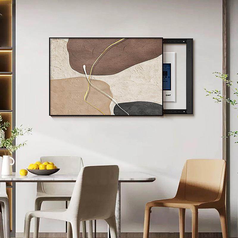 轻画奢表箱装饰画JK218抽免打孔配电箱象挂遮挡电电闸开关弱电箱