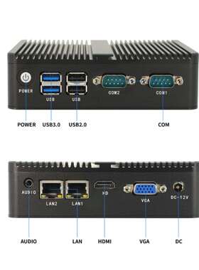 N840迷你电脑机主机无风扇工业工控R计算IPC100整双网2S485双串口
