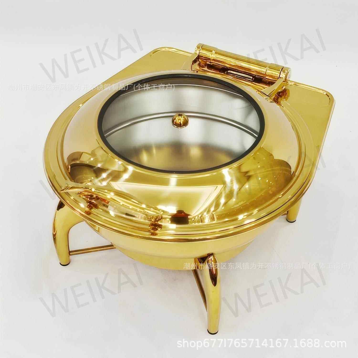 6不锈钢自助用餐炉炉圆形L酒WK-CGFG0精保温炉商酒店婚宴白色布菲