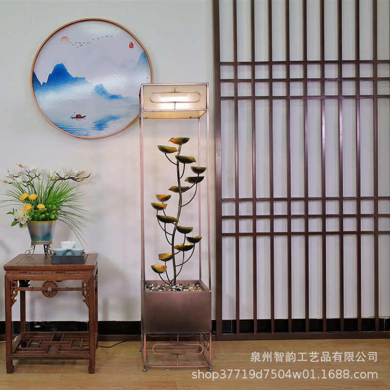 金属喷泉流水生财摆件客厅办公室餐厅阳台铁艺术流水器工艺品批发