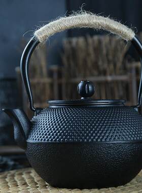铁壶小丁铸铁茶壶无涂层茶具套装烧水泡茶生铁壶日本颗粒厂家供应