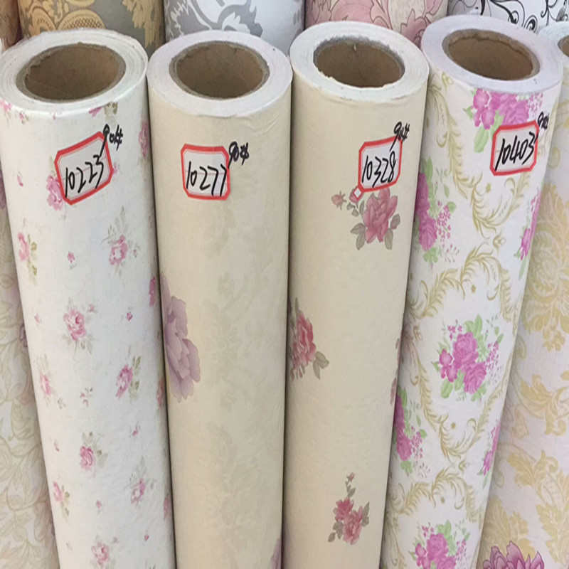 大量出售防水加厚墙纸 欧式/田园墙贴纸 客厅卧室碎花自粘壁纸