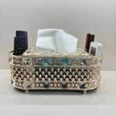 水晶轻奢多功能纸巾盒满钻百搭时尚 高级欧美高级感抽纸盒批发 个性