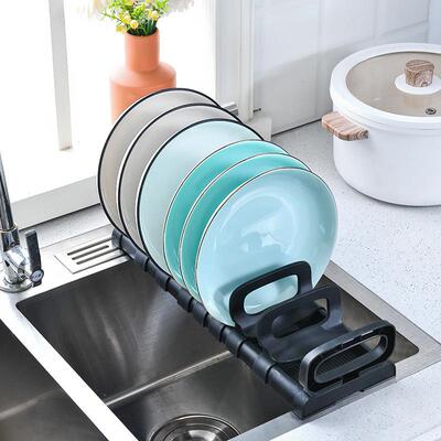 No-assembly required dish storage rack, kitchen organizer, d