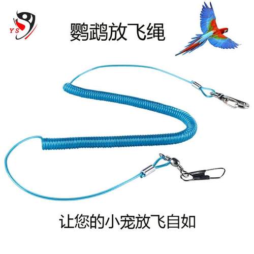 鸟类放飞绳溜鸟训练绳子防咬鹦鹉户外起飞-米远距离鹦鹉放飞绳