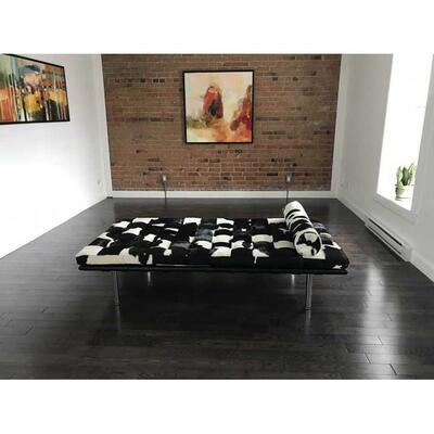 那包邮daybed bench巴塞罗奶牛毛毛艺躺椅皮897沙发凳床