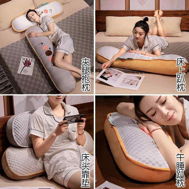 夏天睡觉睡抱枕可侧夹腿冰丝床上生成ZHsDctk女人长条枕男生款爱