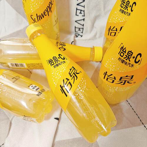怡泉+C柠檬味汽水400ml果味汽水碳酸饮料含维生素C夏季解渴解暑水