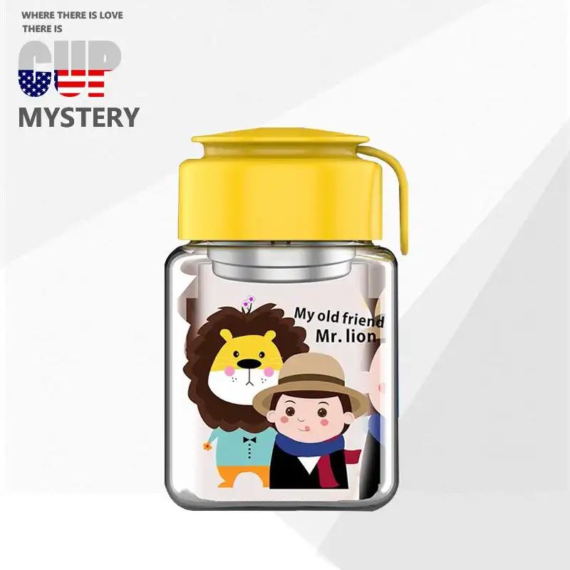 CupMystery玻璃杯原创可爱插画耐热带茶隔提绳男女学生随手杯