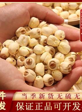 1000g福建建宁莲子干货去芯手剥皮糯莲子去皮白莲子煮粥