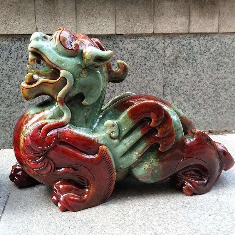 摆件办公室岫程钰玉石貔貅岫玉客厅40cm 大号貔貅玉器本命年玄关