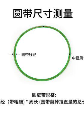 聚氨酯圆带 PU环形带 无缝接驳带O型圆带传动带一体成型皮带绿色