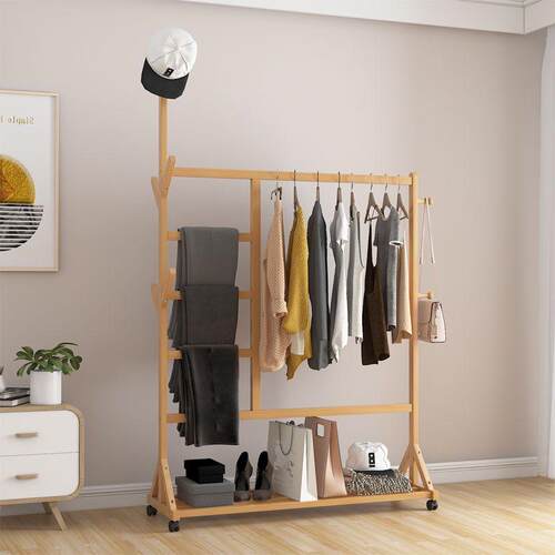 Floor-standing coat rack, not made of solid wood, suitable f