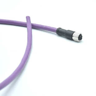 线缆防水芯-头浇注带线母成型4p5canbus连接器m12接头