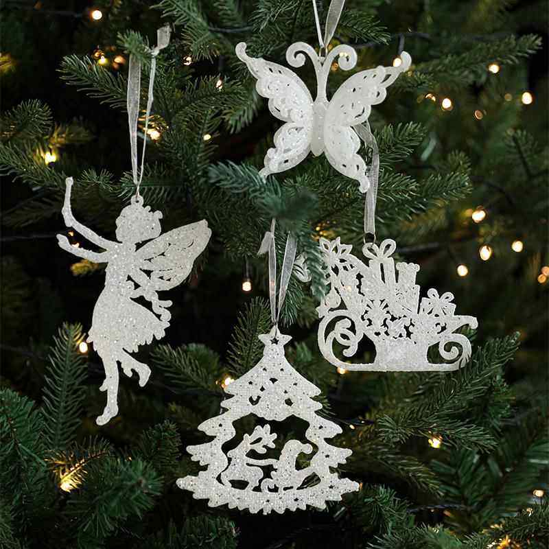 港恒圣诞节装饰品闪粉白色系场景布置用品藤圈门挂店铺挂件吊饰挂,节庆用品/礼品,圣诞装饰品,淘宝优惠券,粉丝福利购,淘宝优惠卷