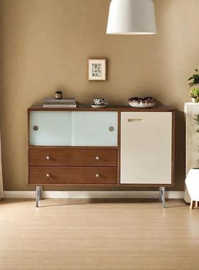 TIO复古G实木古餐边柜中BGH风樱桃木一体靠墙客厅储物收柜纳玄关