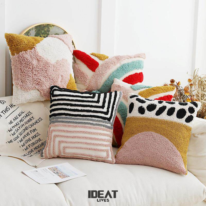 IDEAT LIVES 彩虹缤纷糖果腰枕沙发客厅靠枕ins可爱少女粉抱枕