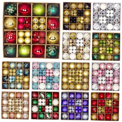44pcs Christmas decoration tree electroplated ball pendant