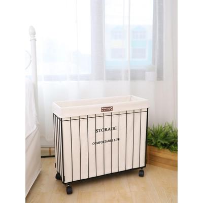 画板收纳筐窄高瑜伽垫收纳架铁艺脏衣篮画卷零食收纳篓家用推车