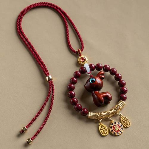 正品车挂汽饰车内挂件一鹿平安汽车件后视镜挂吊坠车载内饰平安鹿