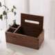 奢纸盒木质茶几创意盒桌面多功能纸巾收纳盒黑胡桃轻客厅抽遥控器