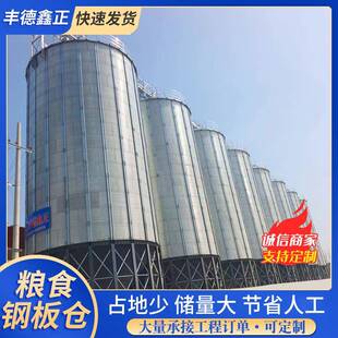 500吨镀锌钢板仓丰德鑫正厂家粮站用防尘防火