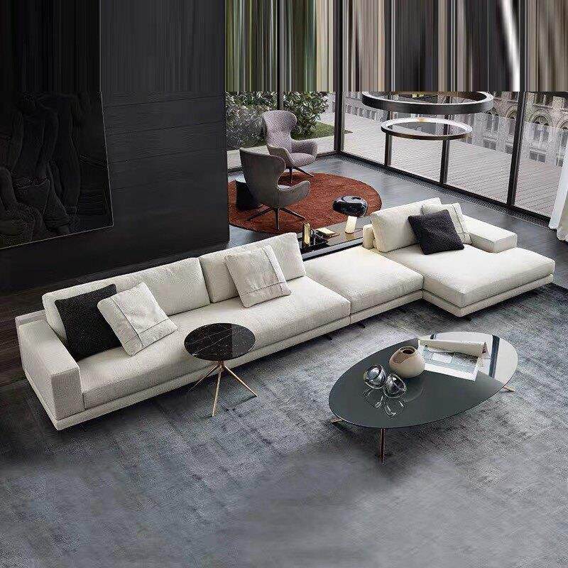 意式组合沙发易接近奢华简约面料角落贵妃设计师样板房真皮科技布