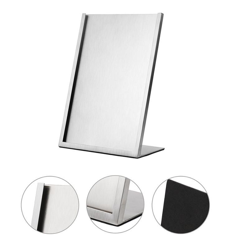 厂家直供不锈钢广告牌双面广告展示架kt板桌面酒水菜单台式海报架