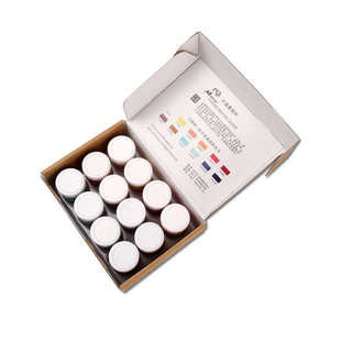 马蒂斯中国画颜料12色套装 工笔写意水墨画 矿物质国画颜料颜料瓶装