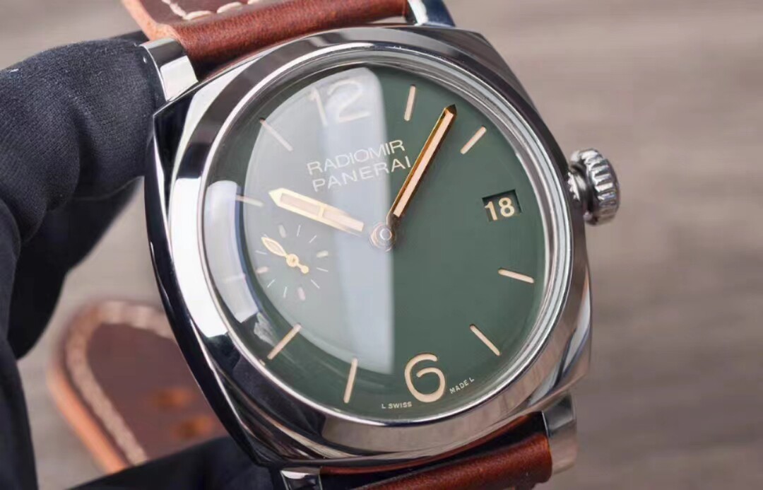 盒证98新47mm沛纳海RADIOMIR 1940军绿盘PAM00736手动机械男表