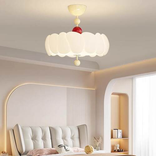 奶油风简约卧室吸顶灯中古北欧温馨浪漫房间书房客厅护眼灯casagd