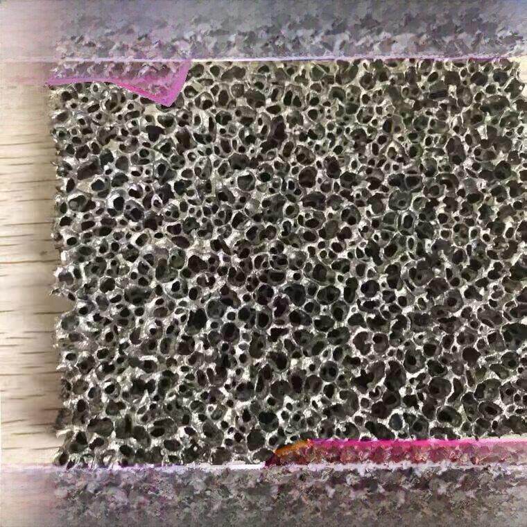 通孔透光泡沫铝三维结构吸音隔音发泡铝防火装饰板透光泡沫铝材料